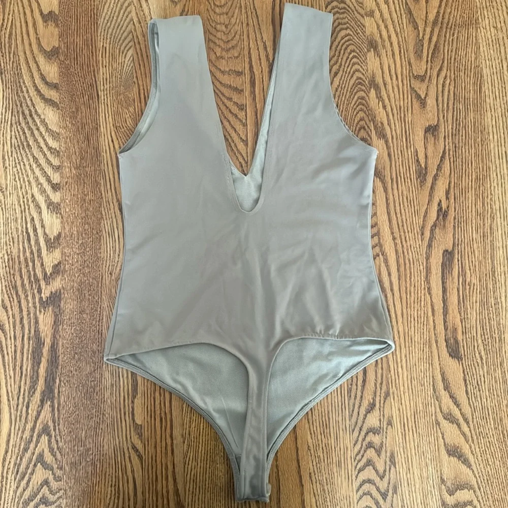 Free People | Keep It Sleek V-neck Sleeveless Bodysuit - Picture 13 of 15